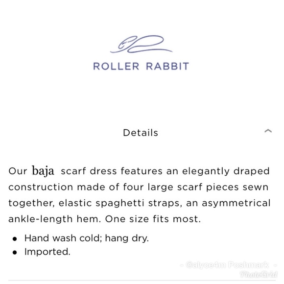 🦋 Roberta Roller Rabbit Tie Dye Scarf Dress 🦋 - Picture 7 of 8